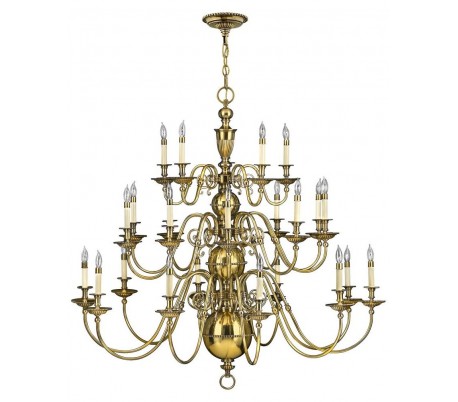 Cambridge Lysekrone Ø94 cm 15 x E14 - Brændt messing