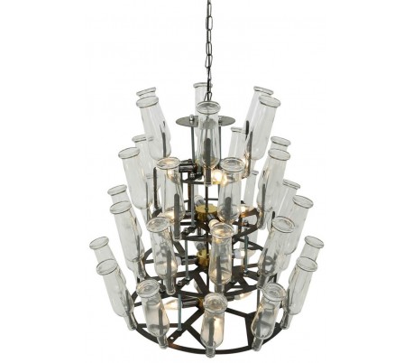 Boho lysekrone Ø46 - 140 cm 8 x E27 - Poleret messing