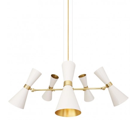 Cairo lysekrone Ø80 cm 5 x GU10 LED - Poleret messing