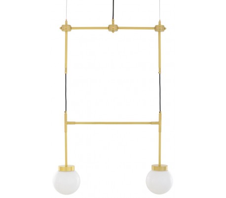 Davis lysekrone B65 cm 2 x E27 - Satineret messing