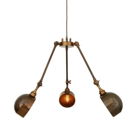 Moya lysekrone Ø51 - 79 cm 5 x E27 - Poleret messing