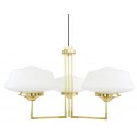 Sparti lysekrone Ø86 - 96 cm 3 x E27 - Poleret messing/Hvid