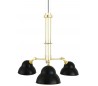 Argrinio lysekrone Ø50 - 100 cm 3 x E27 - Poleret messing/Sort