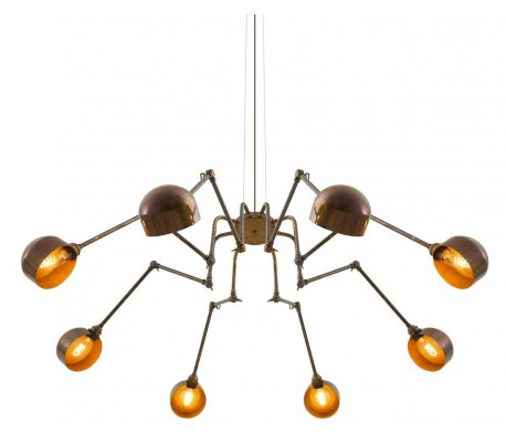 San Jose lysekrone Ø26 - 130 cm 5 x E27 - Satineret messing