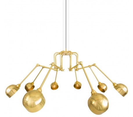 San Jose lysekrone Ø35 - 143 cm 8 x E27 - Antik messing