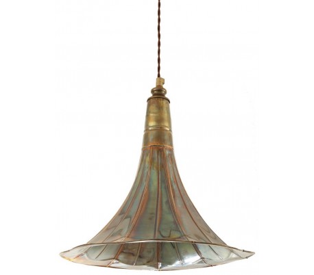 Grammophone lysekrone Ø66 - 100 cm 3 x E27 - Antik messing