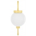 Arizona Væglampe H56 cm 1 x E27 - Satineret messing/Hvid