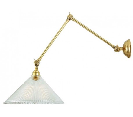 Rebell Væglampe H57 cm 1 x E27 - Antik sølv/Klar