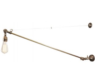 Manick Væglampe H14 - 102 cm 1 x E27 - Antik messing