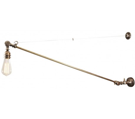 Manick Væglampe H14 - 102 cm 1 x E27 - Antik messing