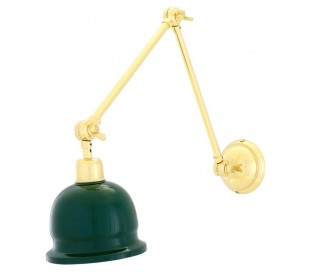 Nico Væglampe H45 - 79 cm 1 x E27 - Poleret messing/Sort