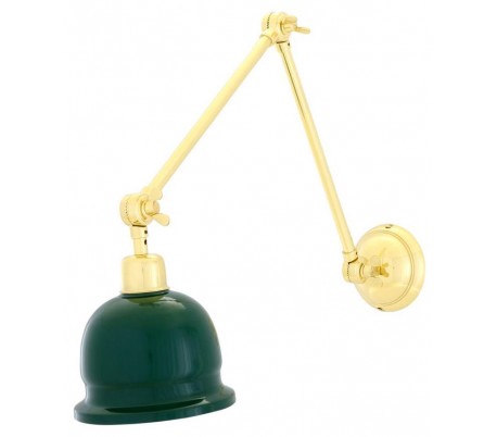 Nico Væglampe H45 - 79 cm 1 x E27 - Poleret messing/Sort