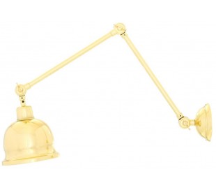 Nico Væglampe H45 - 79 cm 1 x E27 - Poleret messing/Hvid 2