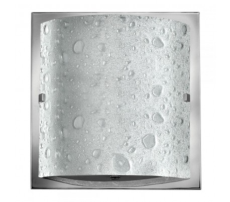 Baldwin Badeværelseslampe i stål og glas H21 cm 1 x G9 LED - Poleret krom/Hvid