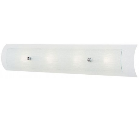 Duet Badeværelseslampe i stål og glas B61 cm 3 x G9 LED - Poleret krom/Frostet