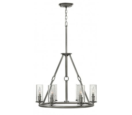 Dakota Lysekrone Ø39,5 cm 3 x E14 - Poleret antik nikkel