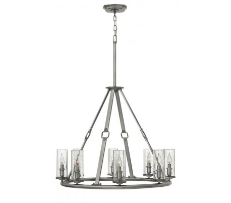 Dakota Lysekrone Ø66 cm 6 x E14 - Poleret antik nikkel