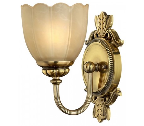 Francoise Badeværelseslampe i messing og glas H27,3 cm 1 x G9 LED - Antik messing/Frostet