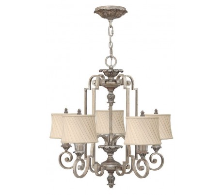 Kingsley Loftlampe Ø50,8 cm 3 x E27 - Antik sølv/Beige