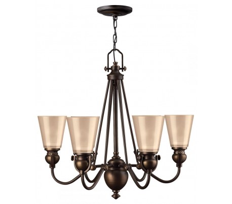 Mayflower Lysekrone Ø40,6 cm 3 x E27 - Aldret bronze/Rav