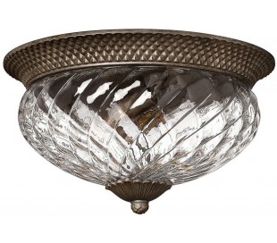 Plantation Plafond Ø30,5 cm 2 x E27 - Aldret bronze