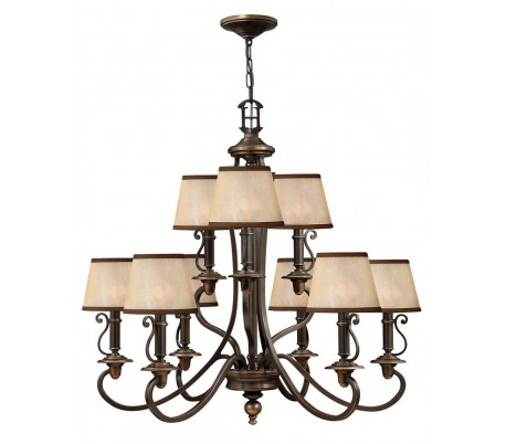 Mayflower Lysekrone Ø70,5 cm 6 x E14 - Aldret bronze/Rav