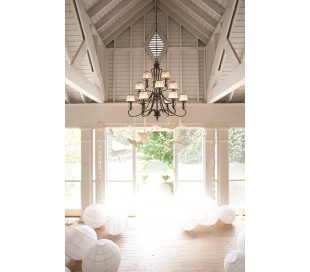 Mayflower Lysekrone Ø70,5 cm 9 x E14 - Aldret bronze/Rav 2