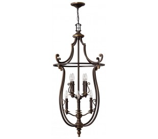 Plymouth Lysekrone Ø45,1 cm 4 x E14 - Aldret bronze