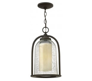 Montreal Hængelanterne Ø28 cm 3 x E14 - Aldret jern/Rav