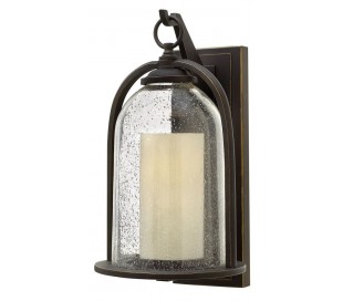 Quincy Væglampe H34,3 cm 1 x E27 - Aldret bronze