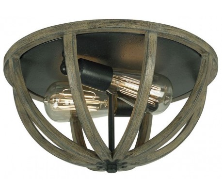 Allier Loftlampe Ø52,1 cm 4 x E14 - Rustikt træ/Jern