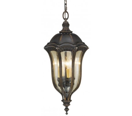 Montreal Hængelanterne Ø28 cm 3 x E14 - Aldret jern/Rav