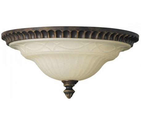 Drawing Room Plafond Ø35,6 cm 3 x E27 - Rustik bronze