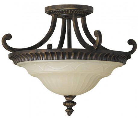 Drawing Room Plafond Ø33 cm 2 x E27 - Rustik bronze