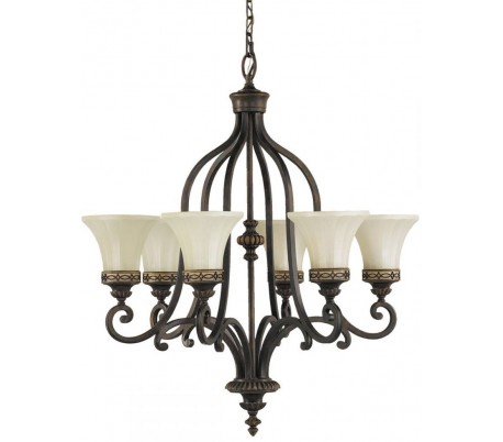 Drawing Room Lysekrone Ø63,5 cm 5 x E27 - Rustik bronze