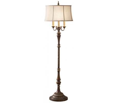 Gibson Gulvlampe H162,6 cm 1 x E27 - Rustik brun/Beige