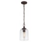 Hounslow Loftlampe Ø16,5 cm 1 x E27 - Rustik bronze/Klar