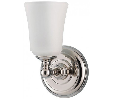 Concord Badeværelseslampe i stål og glas H25,7 cm 1 x G9 LED - Poleret krom/Hvid