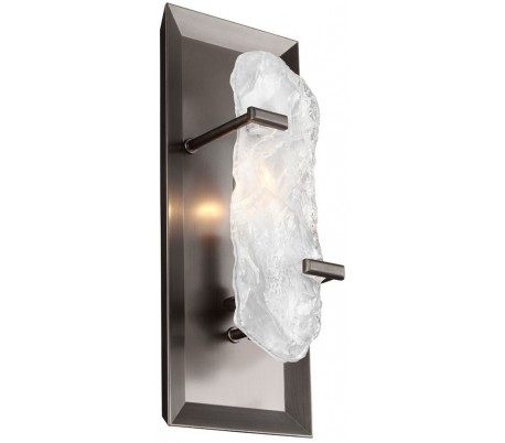 Fusion Væglampe H43,2 cm 2 x E27 - Rustik bronze/Rav