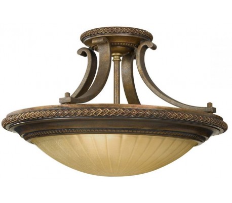 Kelham Hall Plafond Ø34,3 cm 2 x E27 - Antik guldbronze/Indie