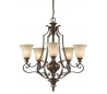 Kelham Hall Lysekrone Ø68,6 cm 5 x E27 - Antik guldbronze/Indie