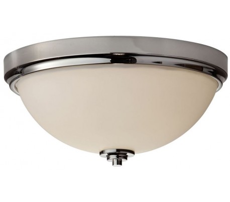 Malibu Badeværelseslampe i stål og glas H21,6 cm 1 x G9 LED - Poleret krom/Hvid