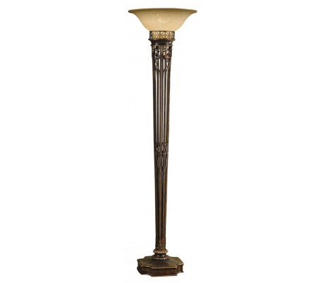 Lincolndale Gulvlampe H157,5 cm 1 x E27 - Rustik bronze/Natur