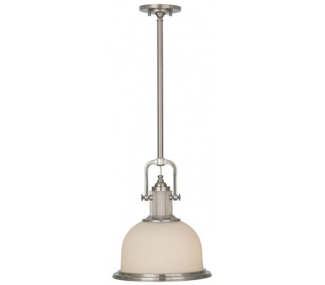 Parker Loftlampe Ø19 cm 1 x E27 - Børstet stål/Hvid