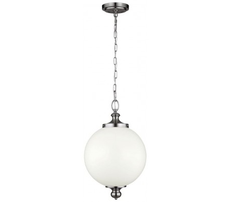 Parkman Loftlampe Ø21,6 cm 1 x E27 - Poleret nikkel/Hvid