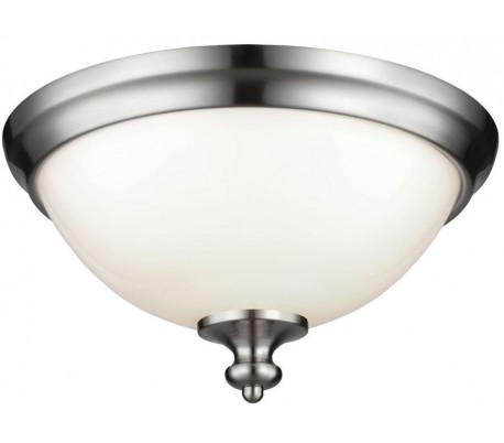 Parkman Loftlampe Ø30,5 cm 1 x E27 - Børstet stål/Hvid