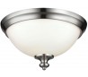 Parkman Plafond Ø33 cm 2 x E27 - Børstet stål/Hvid