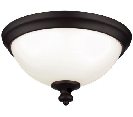 Parkman Plafond Ø33 cm 2 x E27 - Børstet stål/Hvid