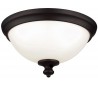Parkman Plafond Ø33 cm 2 x E27 - Rustik bronze/Hvid