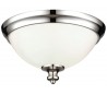 Parkman Plafond Ø33 cm 2 x E27 - Poleret nikkel/Hvid